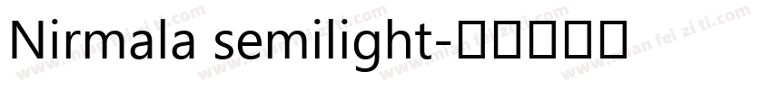 Nirmala semilight字体转换